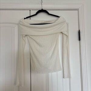 Babaton Cream Off-Shoulder Top